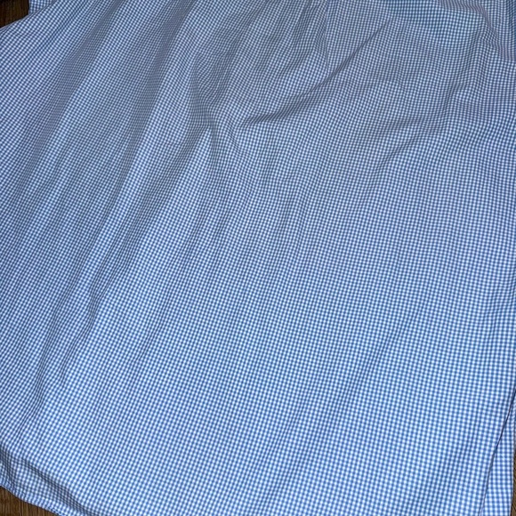 Lauren Ralph Lauren • Blue Gingham Plaid Short Sleeve Button Down - Picture 6 of 8